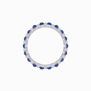 Delightful Sapphire and Diamond Full Eternity Band - Shahin Jewelry
